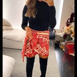 NWOT Judith March Tinsel Town Tweed Wrap Skirt